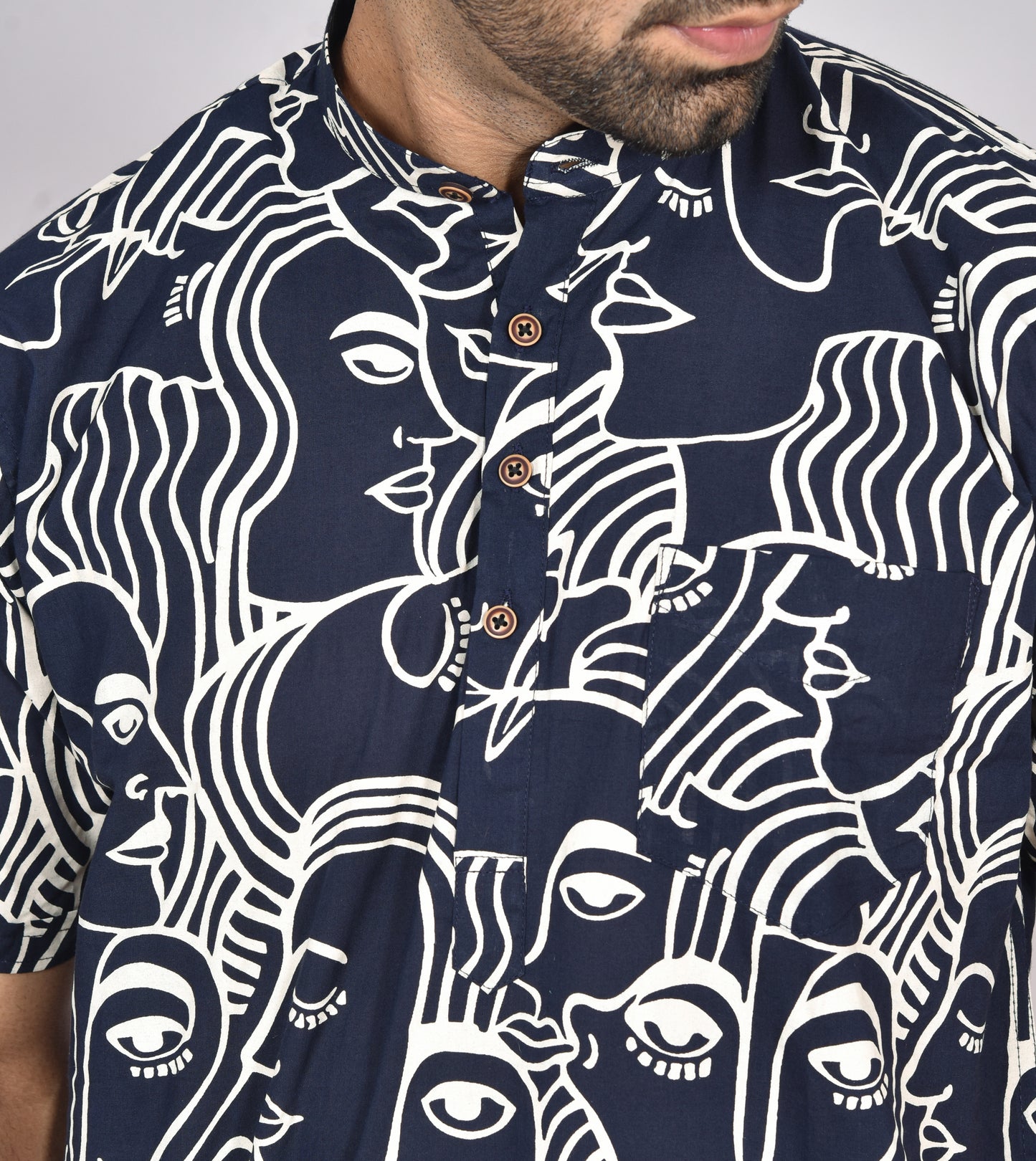 Face Of Art Short Sleeves Kurta