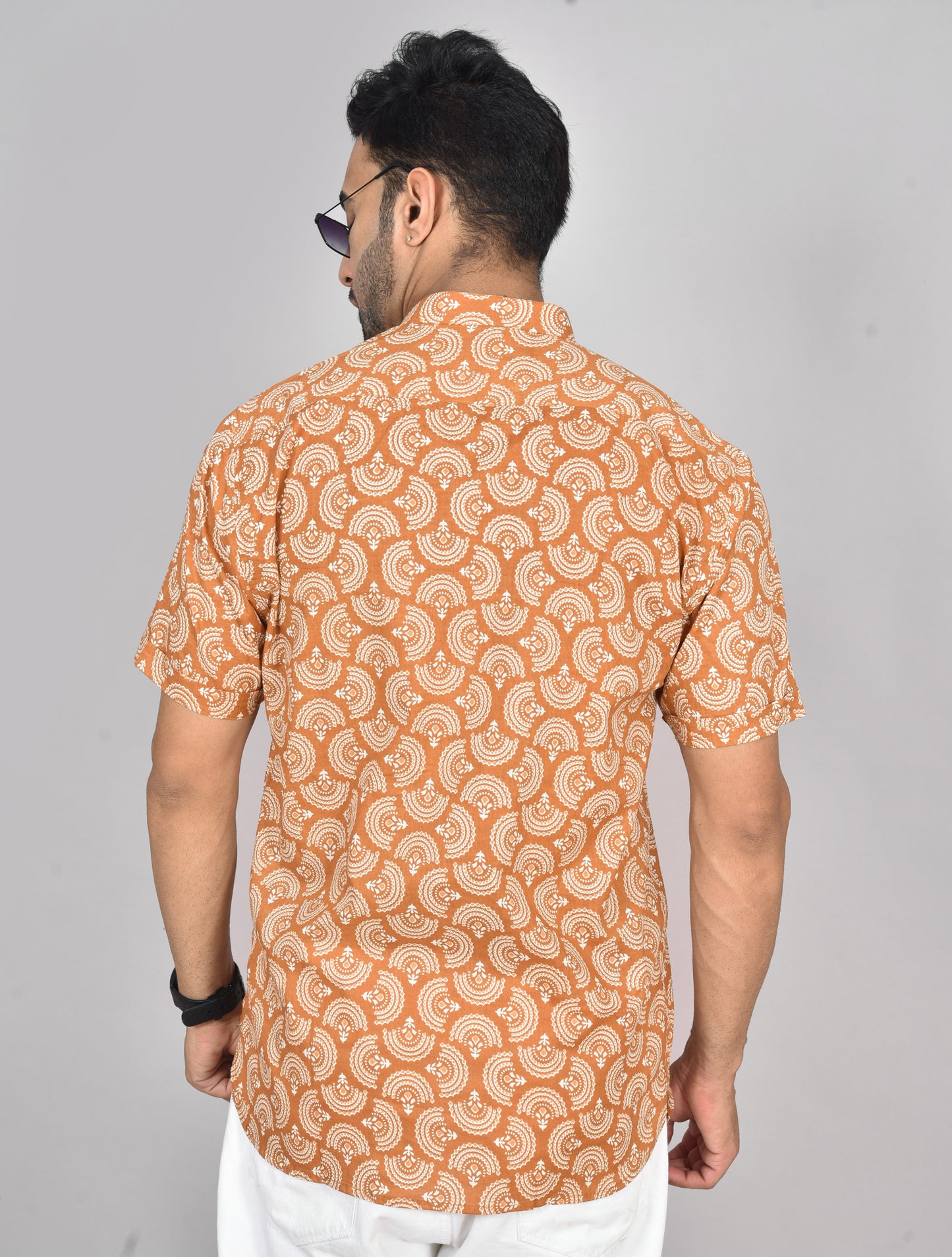 Brown Mayil Short Sleeves Kurta