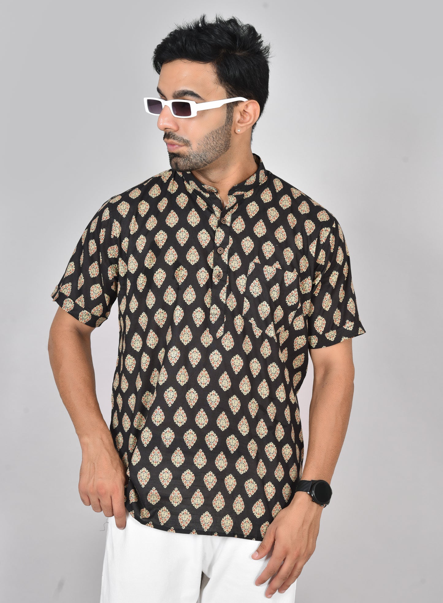Black Friday Short Sleeves Kurta