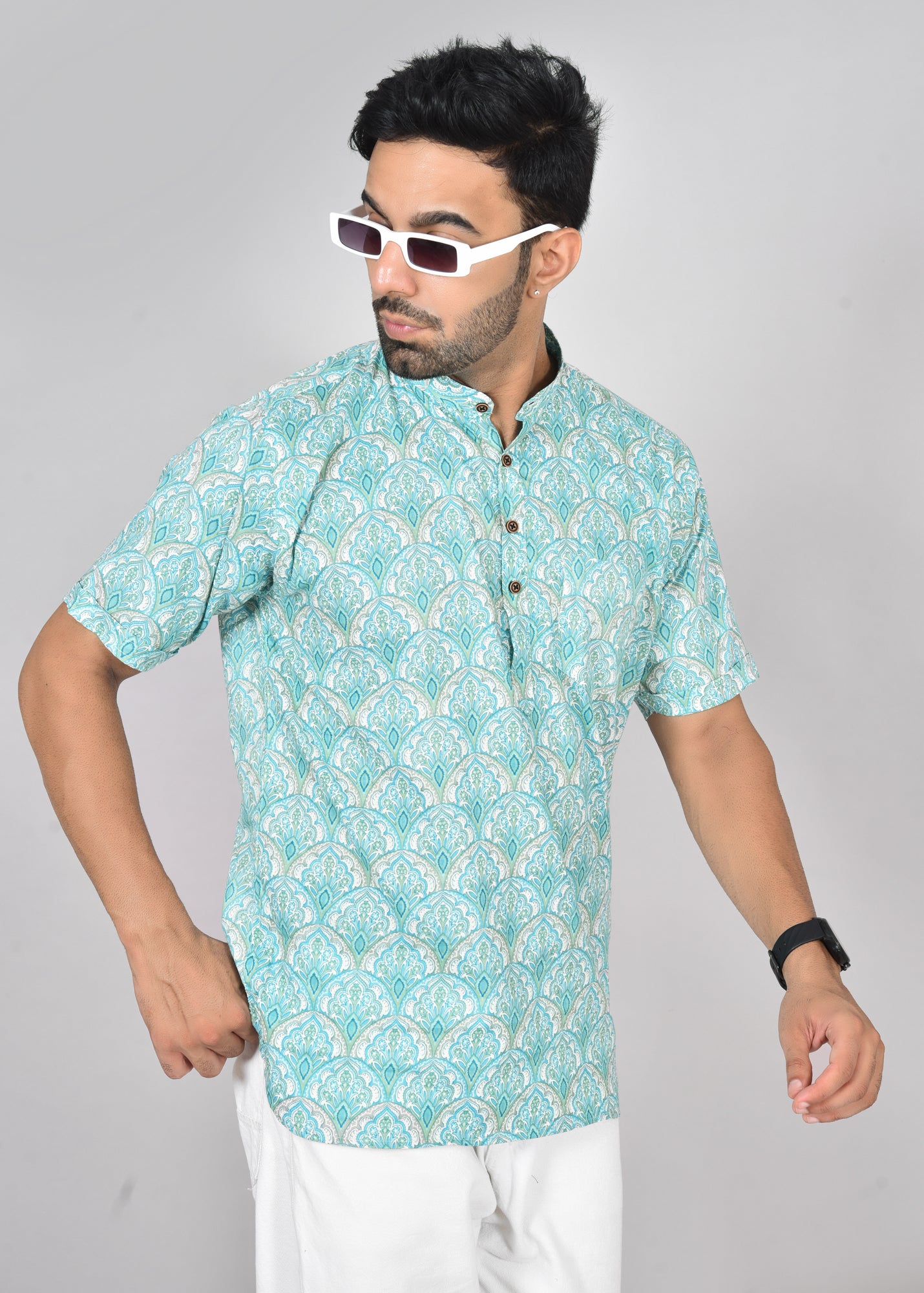 Peacock Palace Short Sleeves Kurta