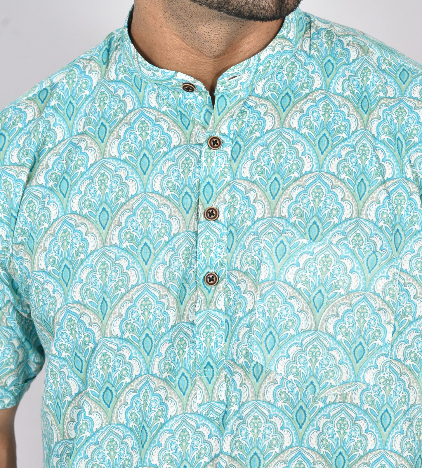Peacock Palace Short Sleeves Kurta