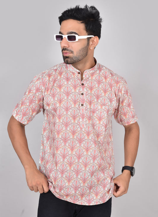 Jharokha Malar Short Sleeves Kurta