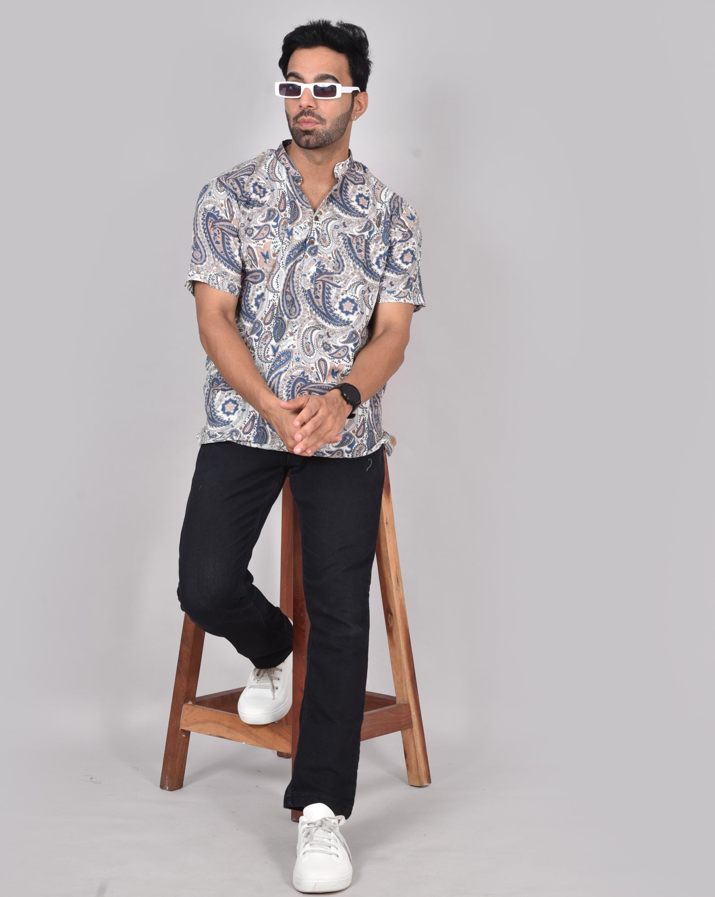 Neelam Mann Kolam Short Sleeves Kurta