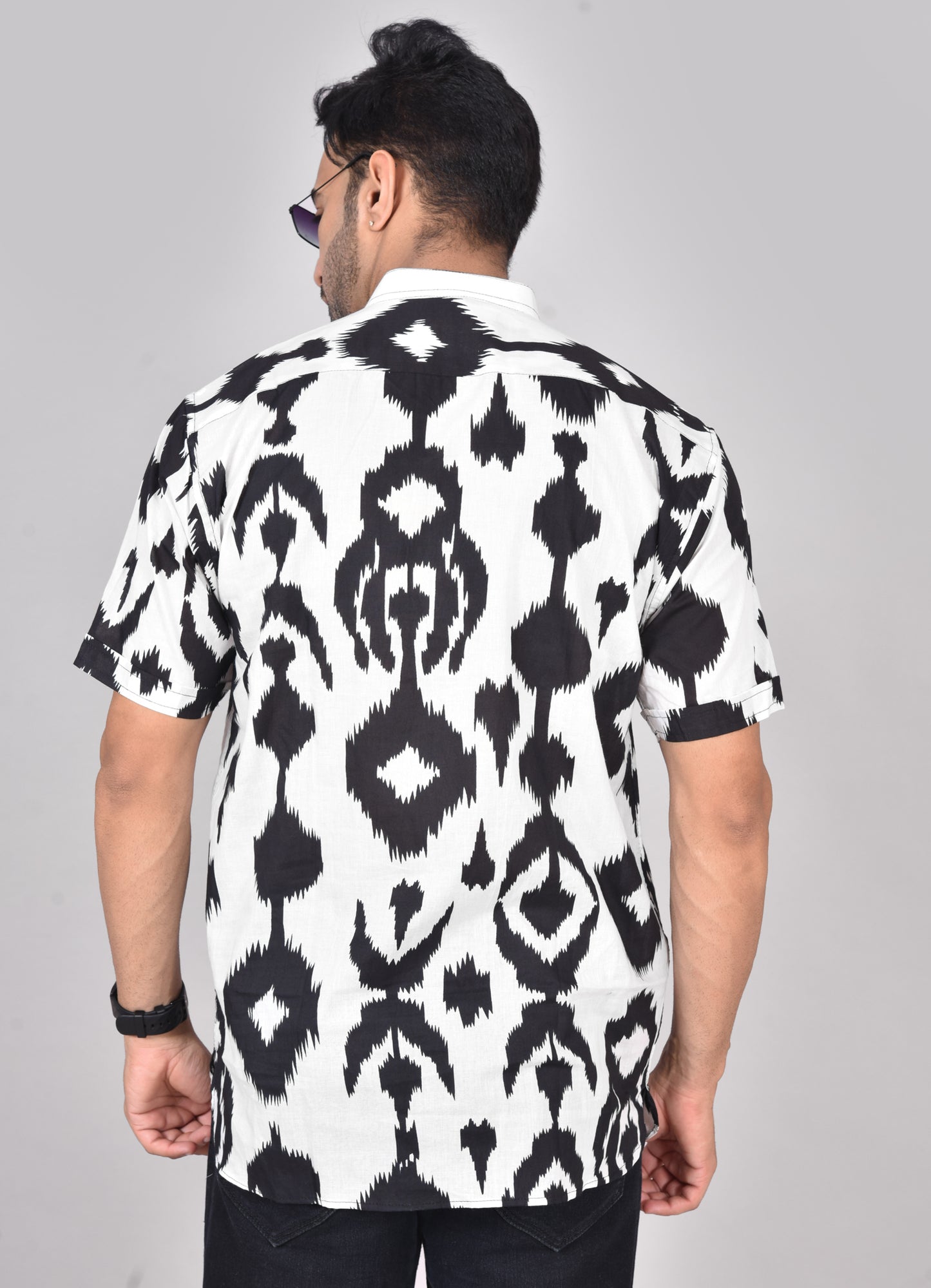 White Kung Fu Panda Short Sleeves Kurta
