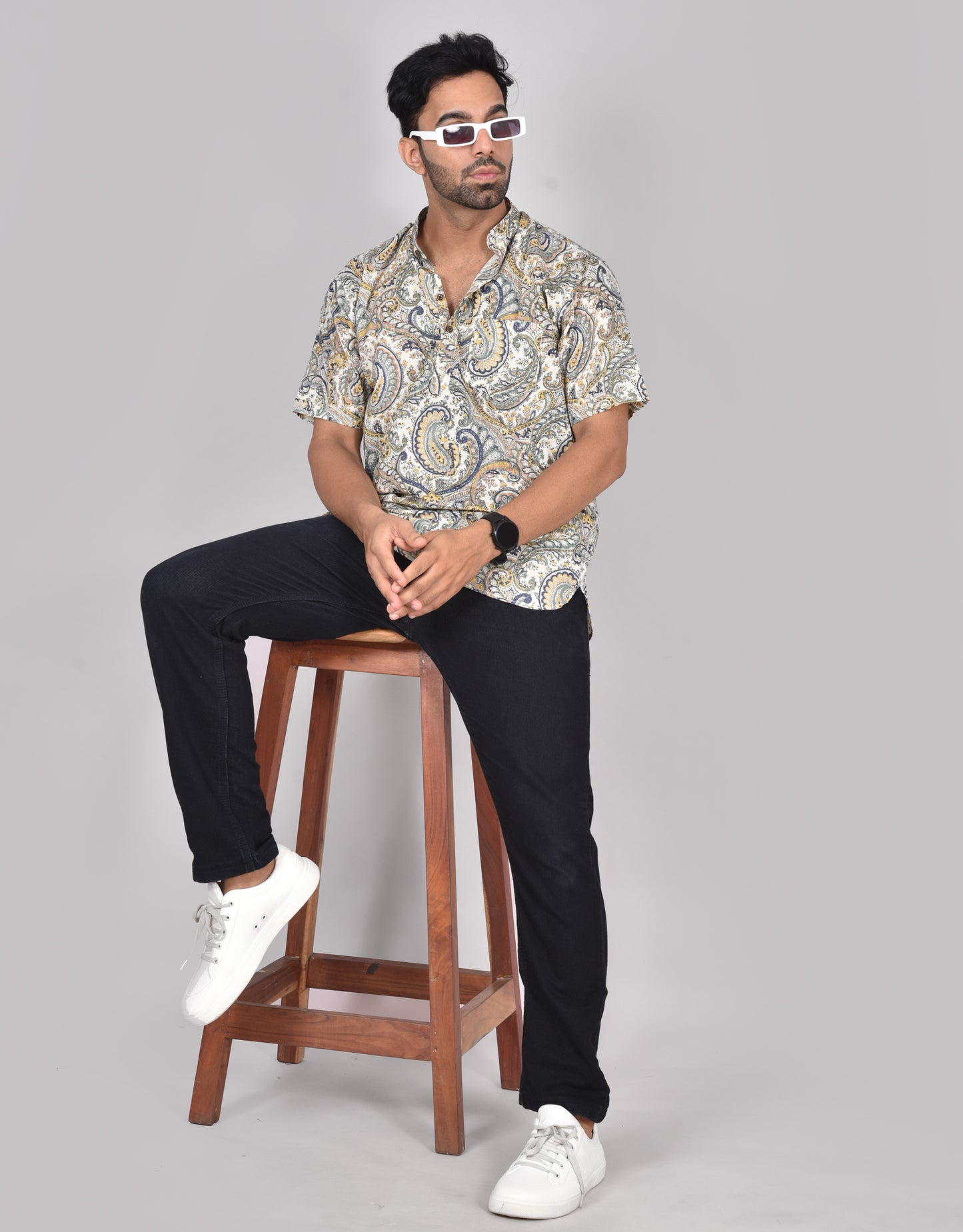 Yellow Kalga Short Sleeves Kurta