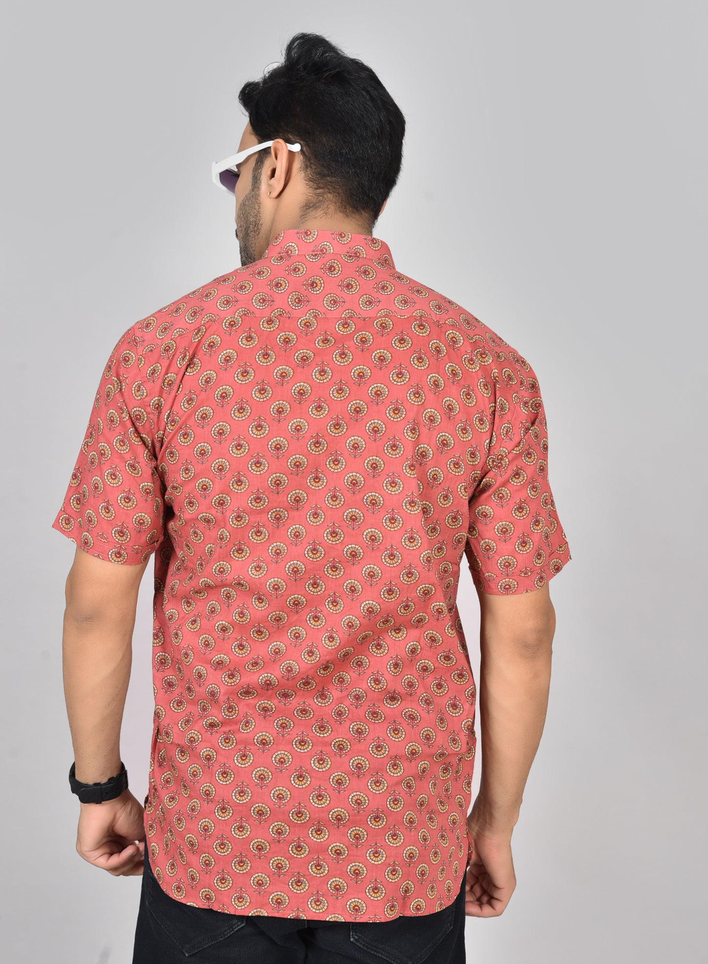 Rangoli Red Short Sleeves Kurta