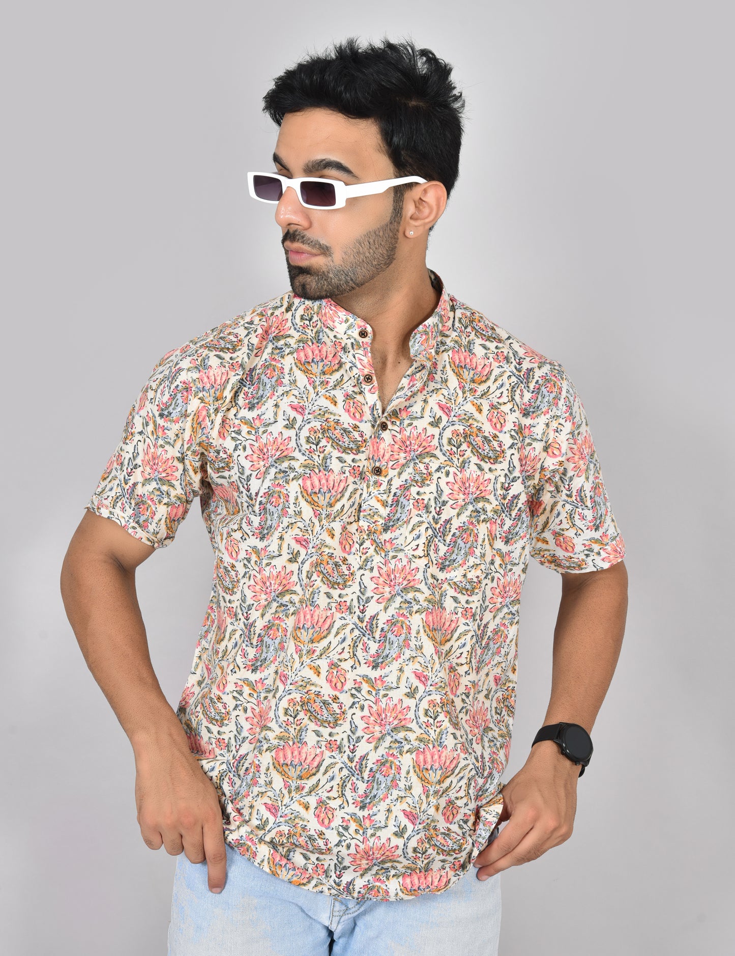 Lotus Bloom Short Sleeves Kurta Family Combo