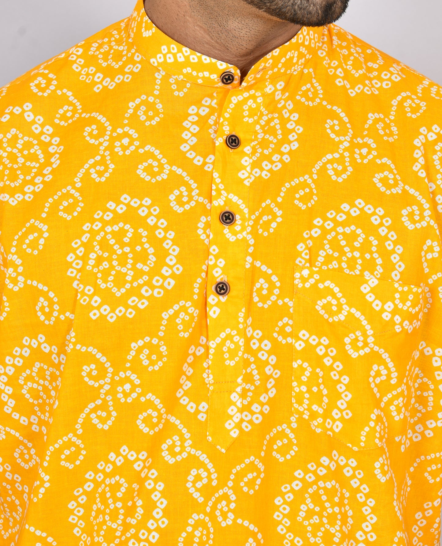 Haldi Vastram Short Sleeves Kurta