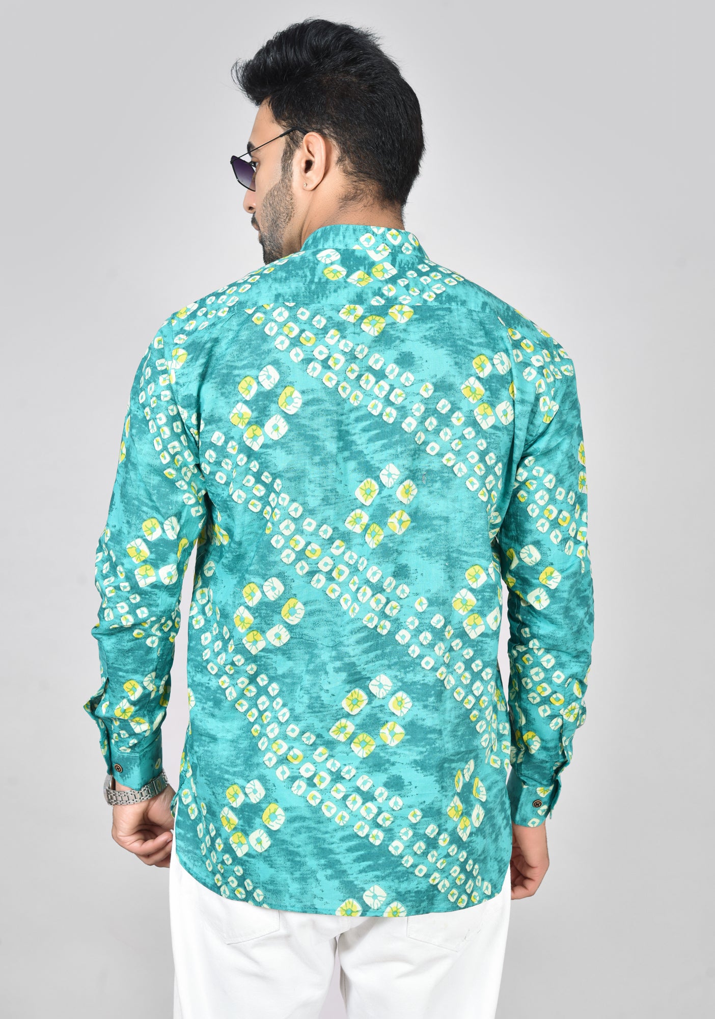 Green Dice Long Sleeves Kurta