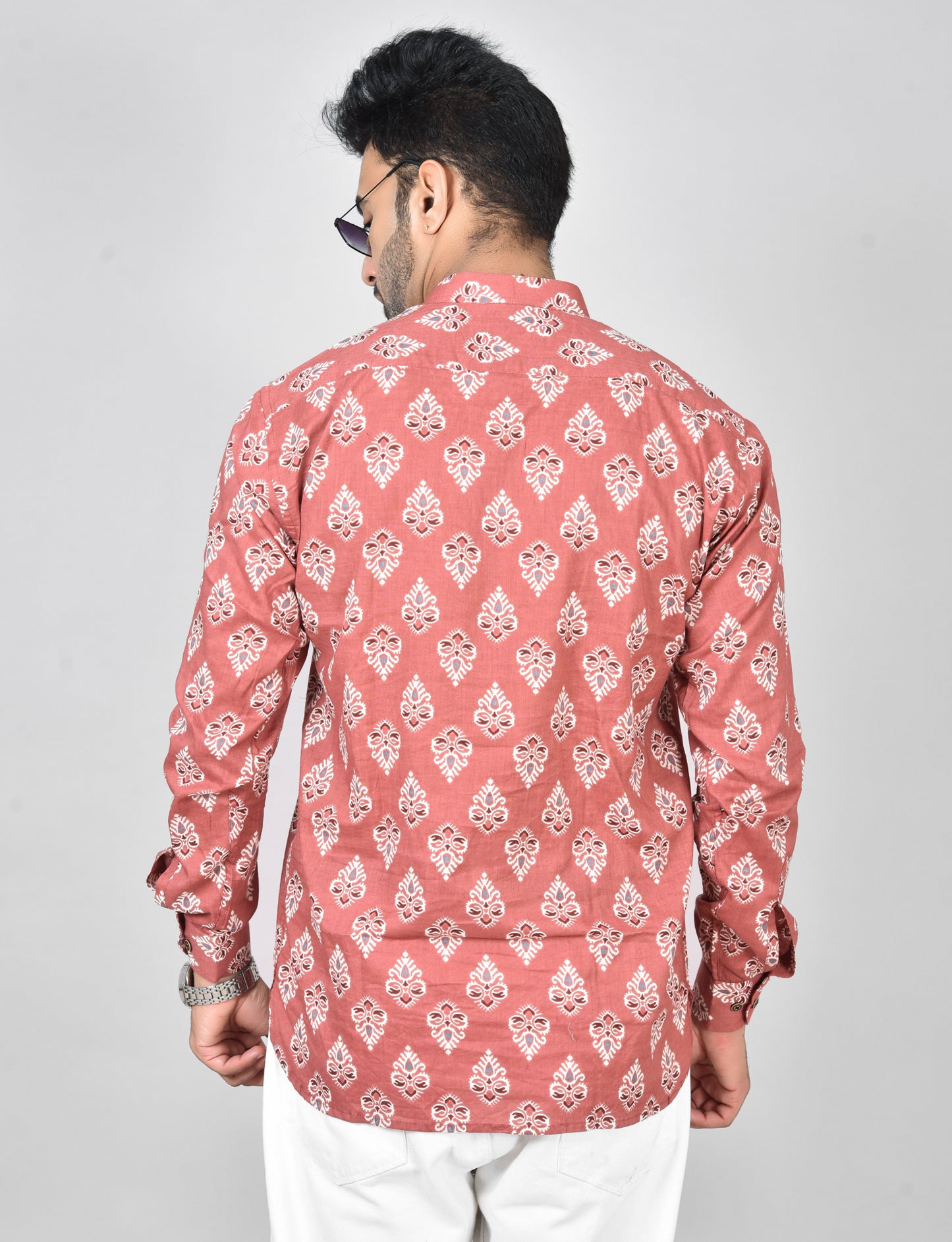 Deep Red Ranjan Long Sleeves Kurta