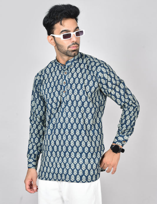 Neelam Buta Long Sleeves Kurta