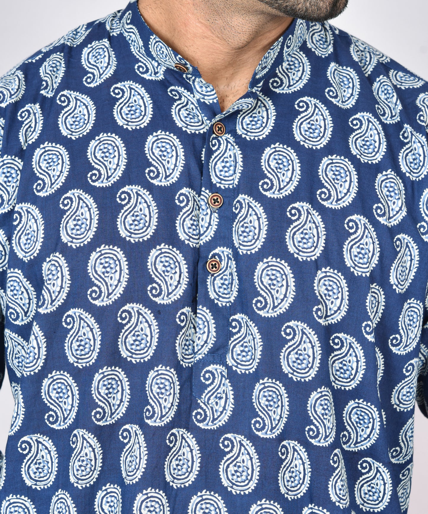 Blue Vrinda Long Sleeves Kurta