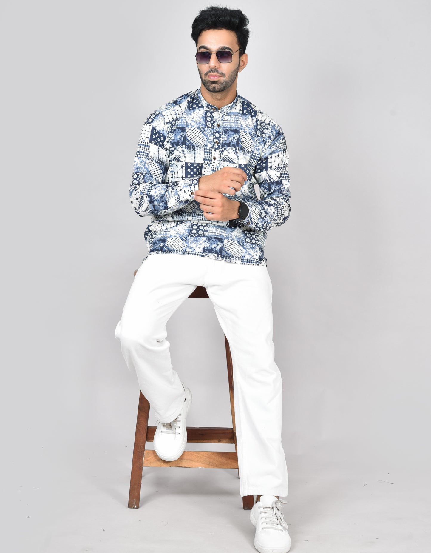 SkyDye Patta Long Sleeves Kurta