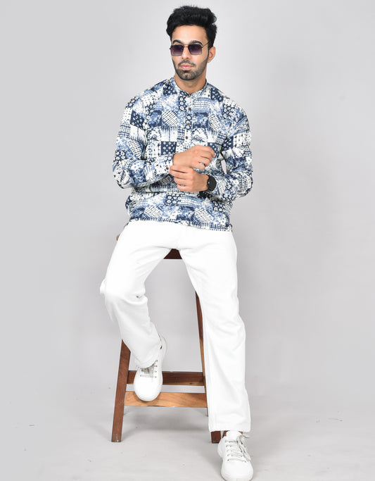 SkyDye Patta Long Sleeves Kurta