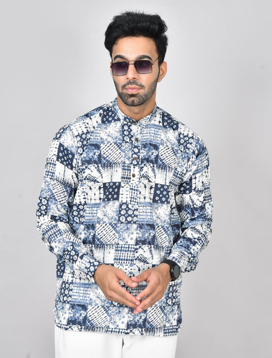 SkyDye Patta Long Sleeves Kurta