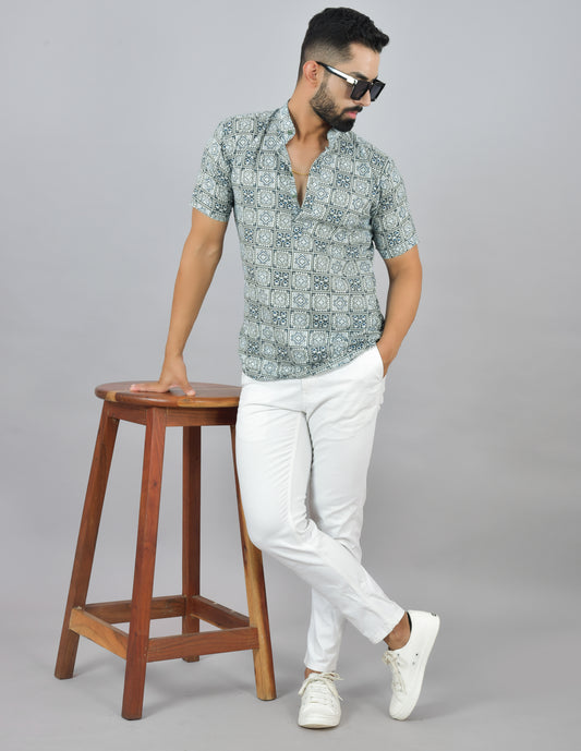 Saturam Kolam Short Sleeve Kurta