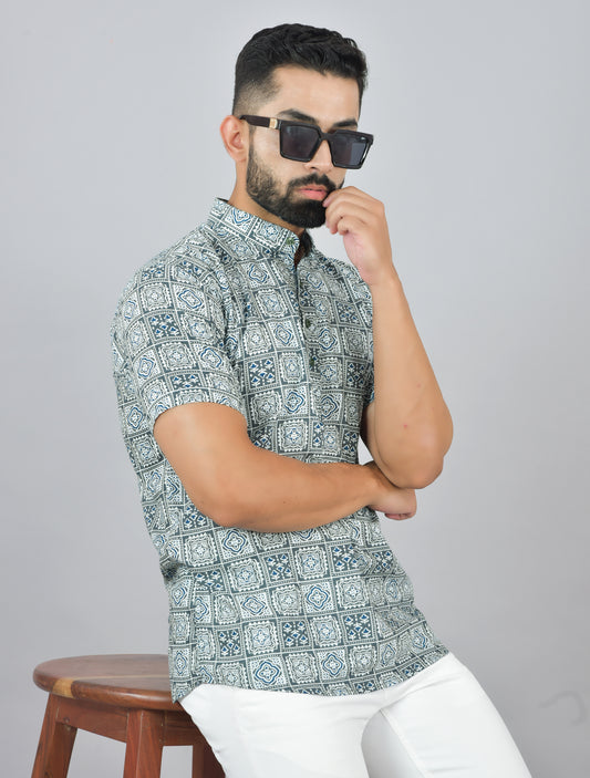 Saturam Kolam Short Sleeve Kurta