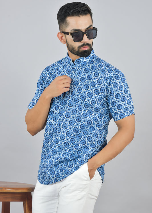 Indigo Star Short Sleeve Kurta