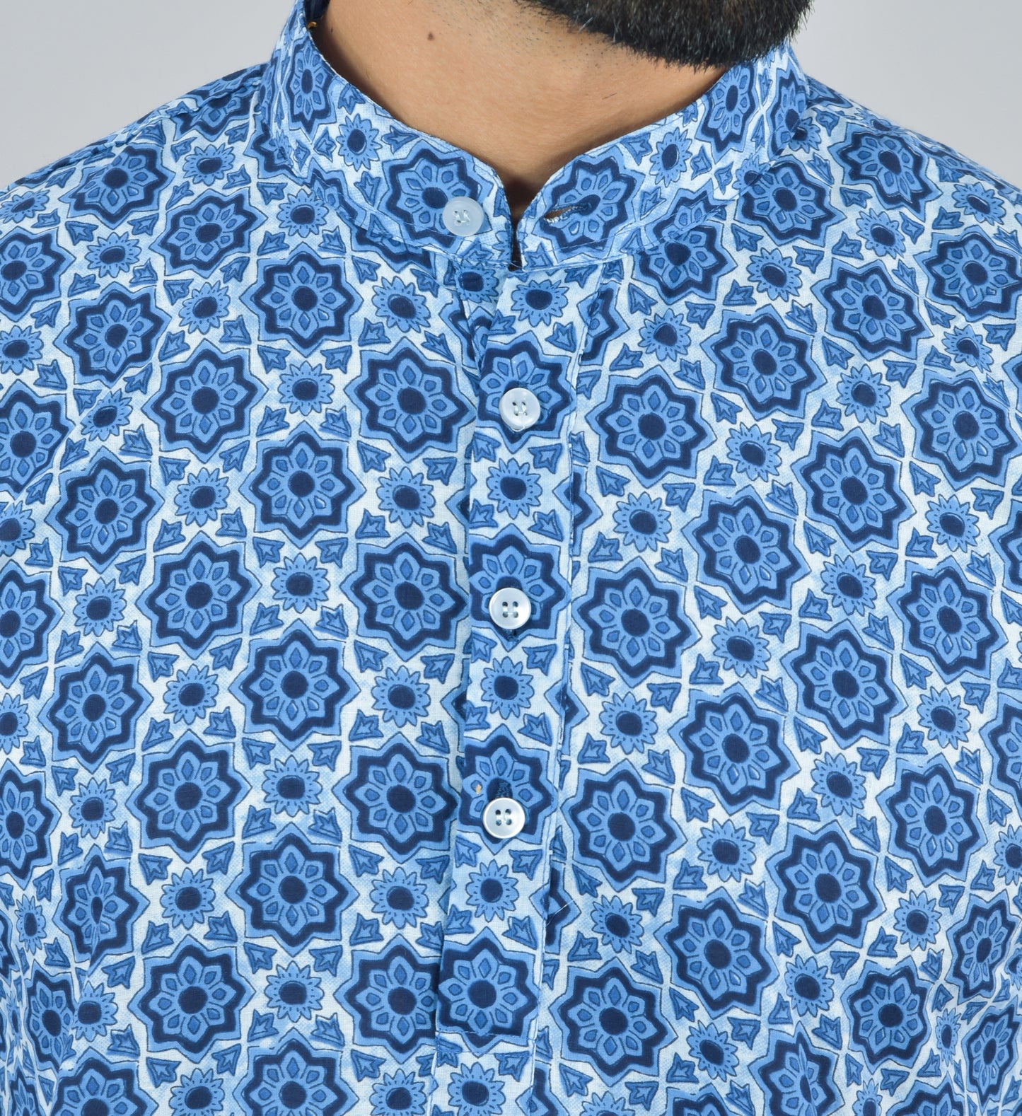 Indigo Star Short Sleeve Kurta