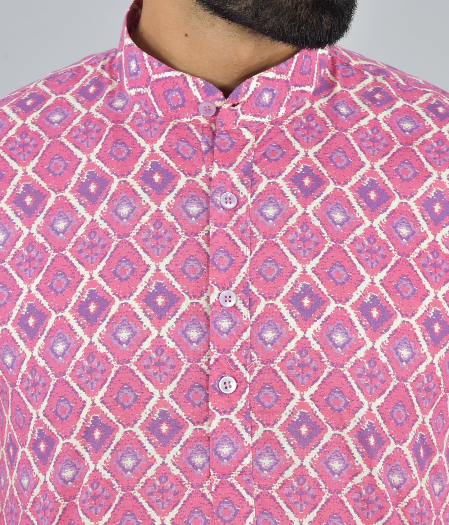 Pink Ootha Short Sleeve Kurta