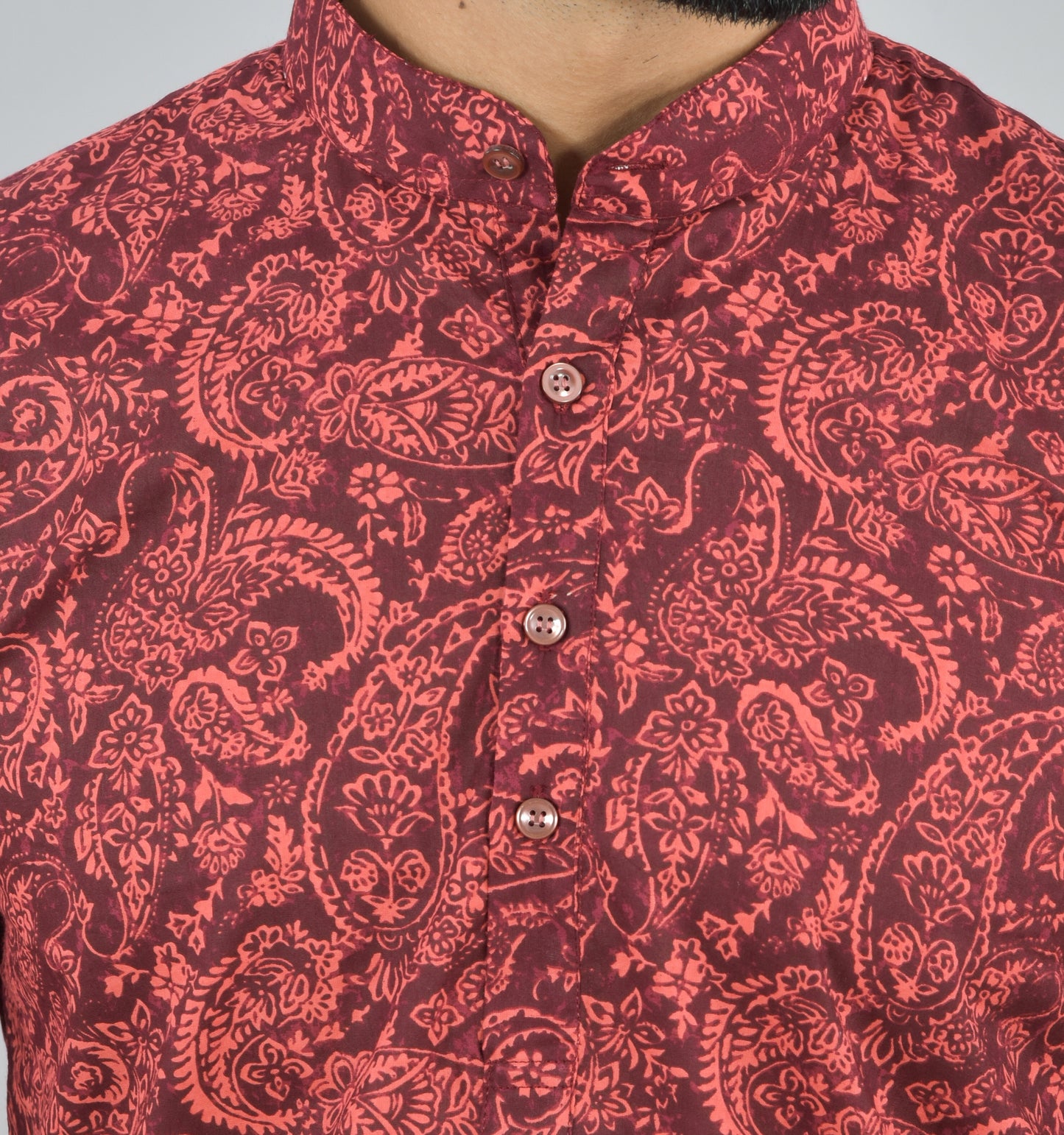 Rustic Paisley Short Sleeve Kurta