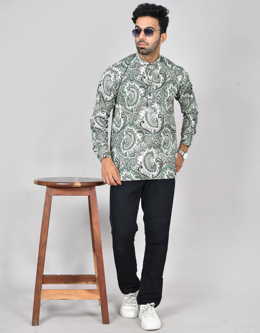 Maragatha Paisley Long Sleeves Kurta