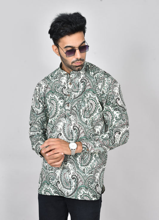 Maragatha Paisley Long Sleeves Kurta