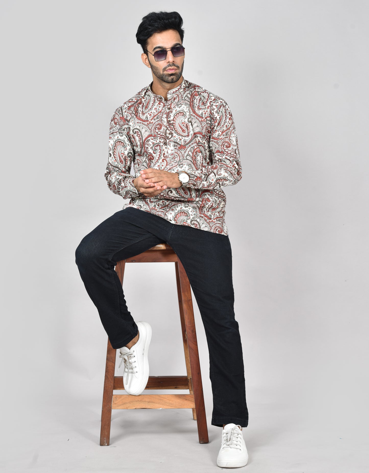 Semmann Paisley Long Sleeves Kurta