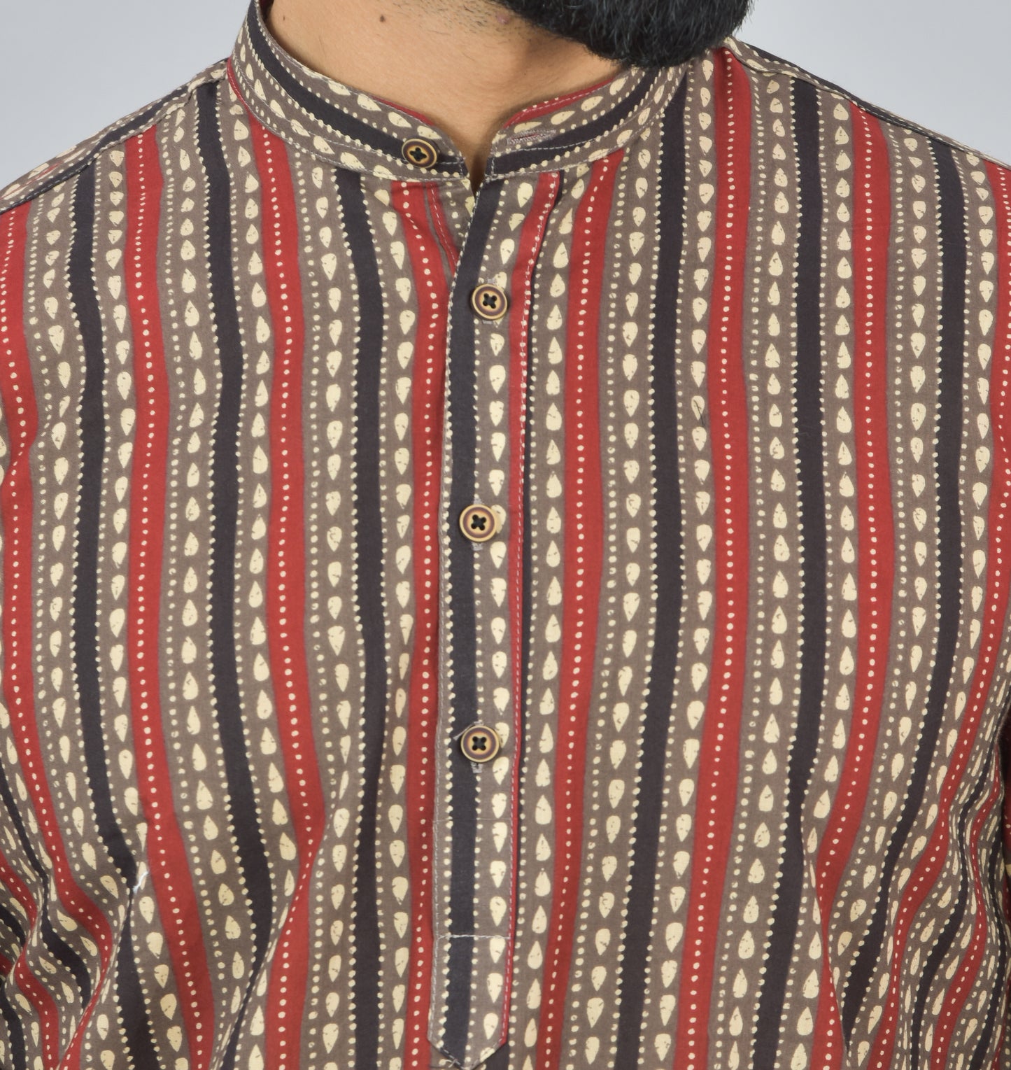 Retro Stripes Long Kurta