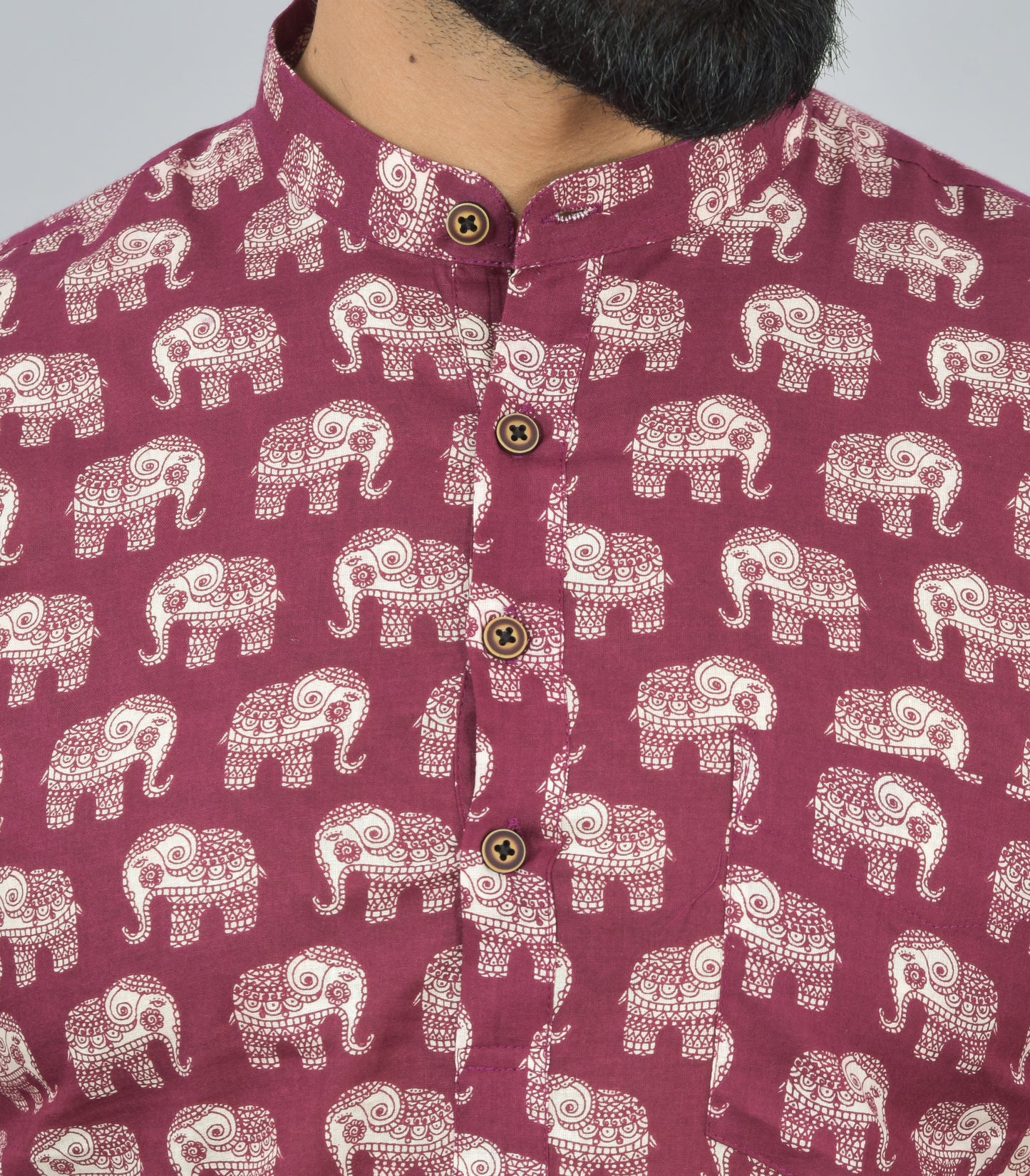 Red Kumki Short Kurta