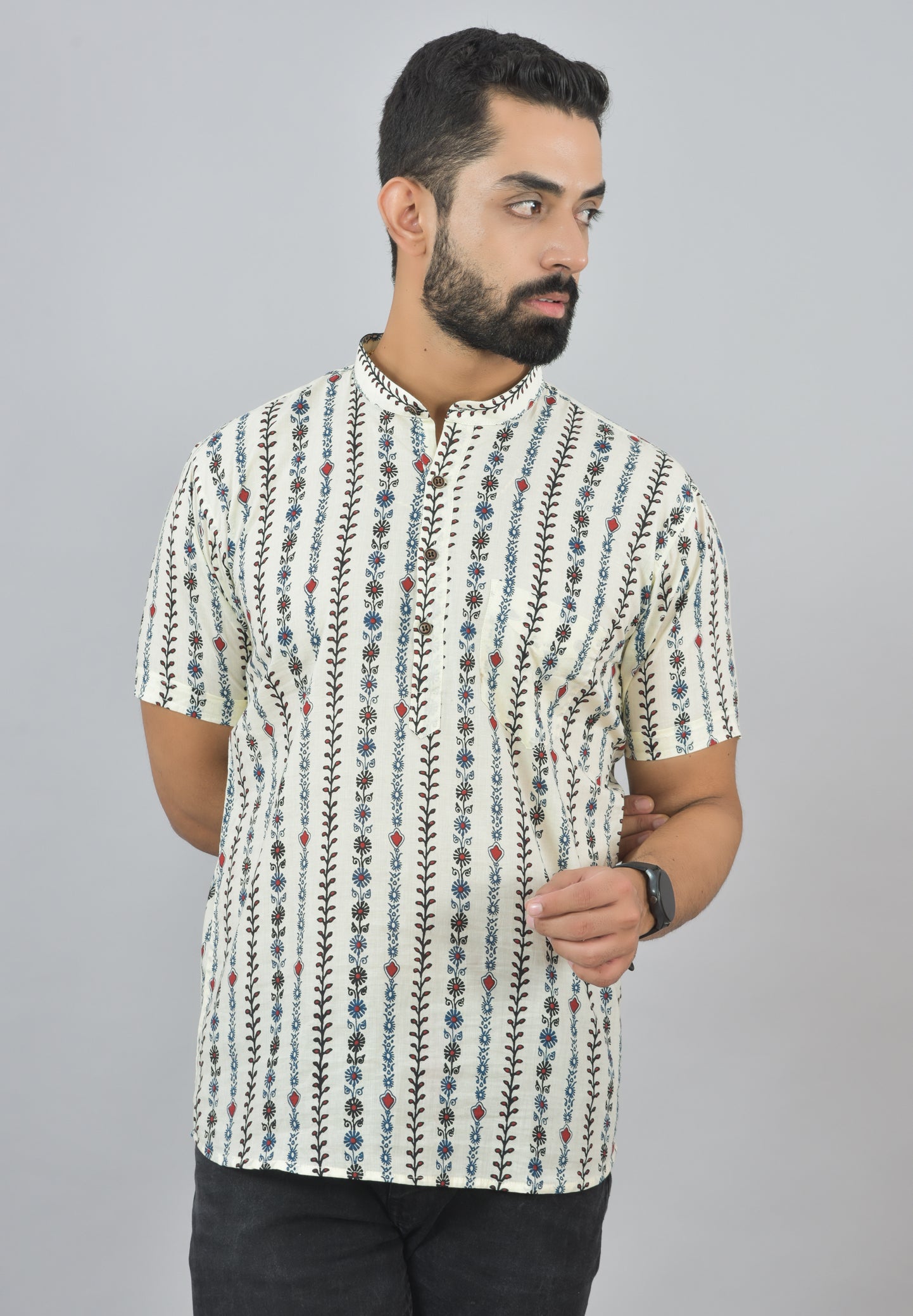 Floral Vine Short Kurta