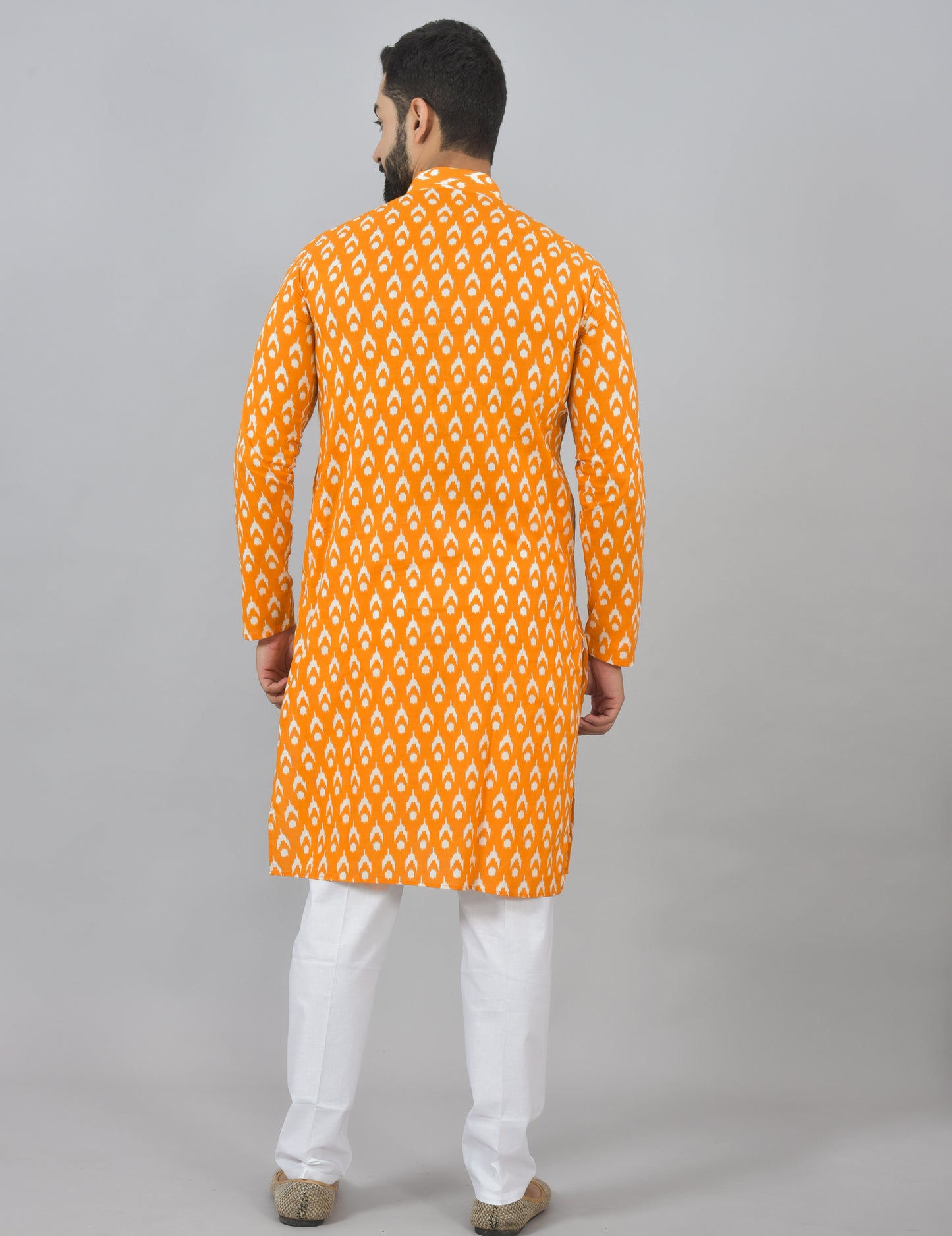 Saffron Ikat Long Kurta