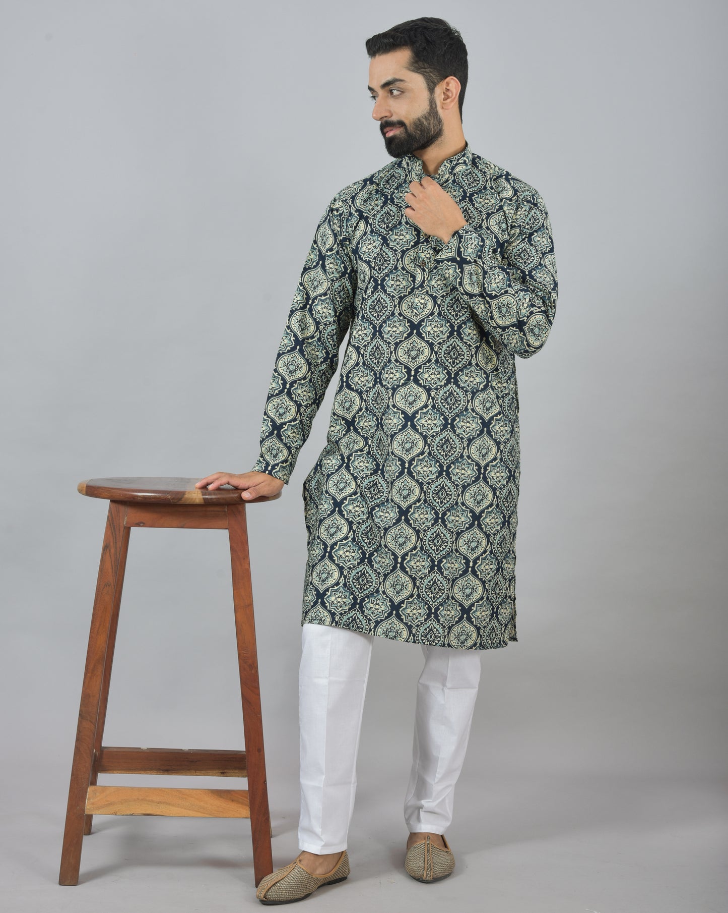 Indigo Mandala Long Kurta