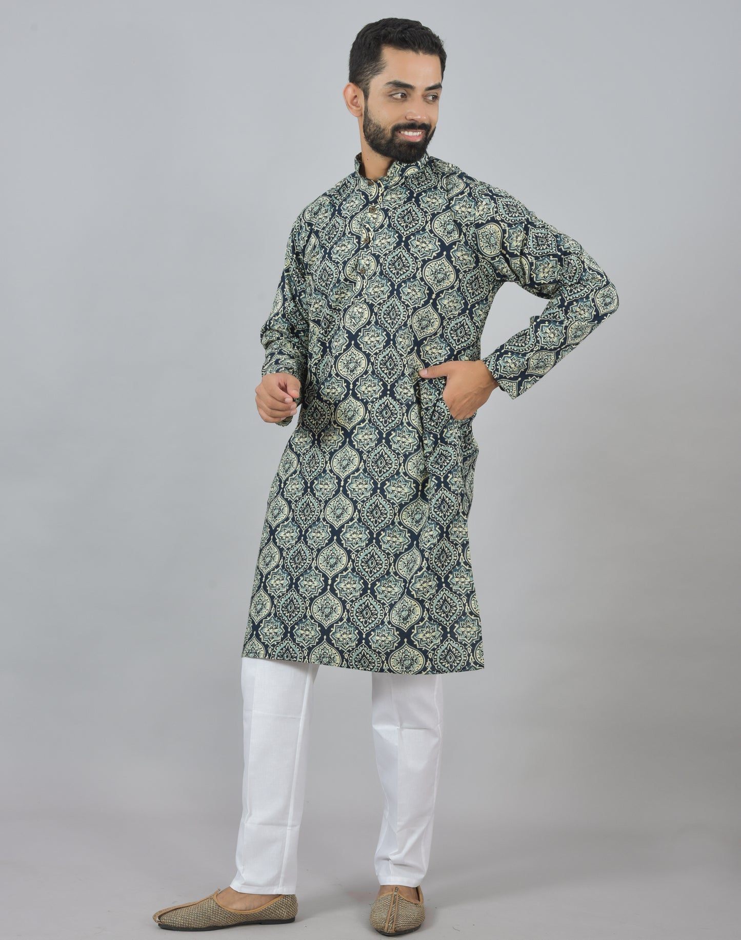 Indigo Mandala Long Kurta