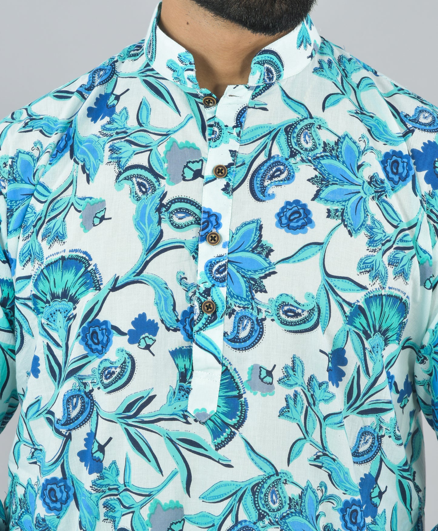 Aqua Bloom Long Kurta