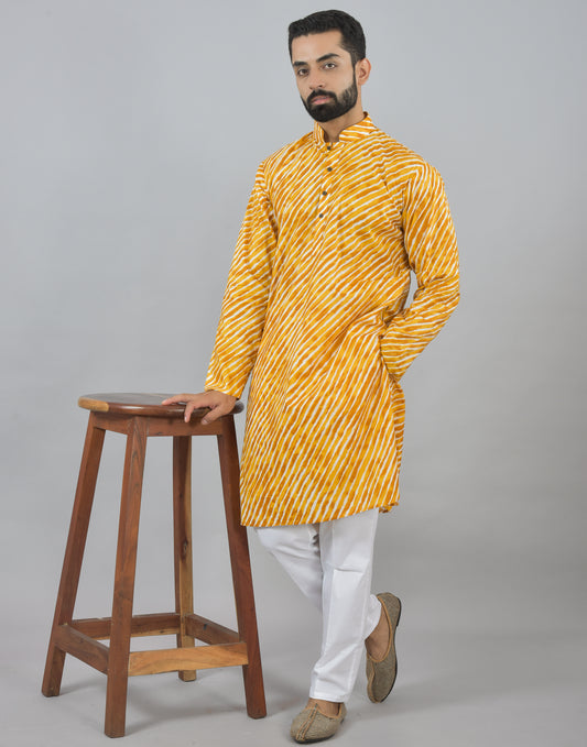 Golden Streak Long Kurta