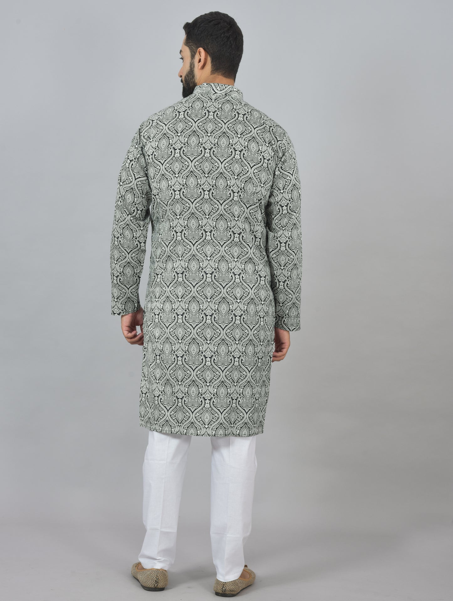 Monochrome Paisley Long Kurta