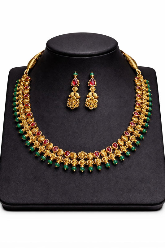 Padma Ruby Emerald Set
