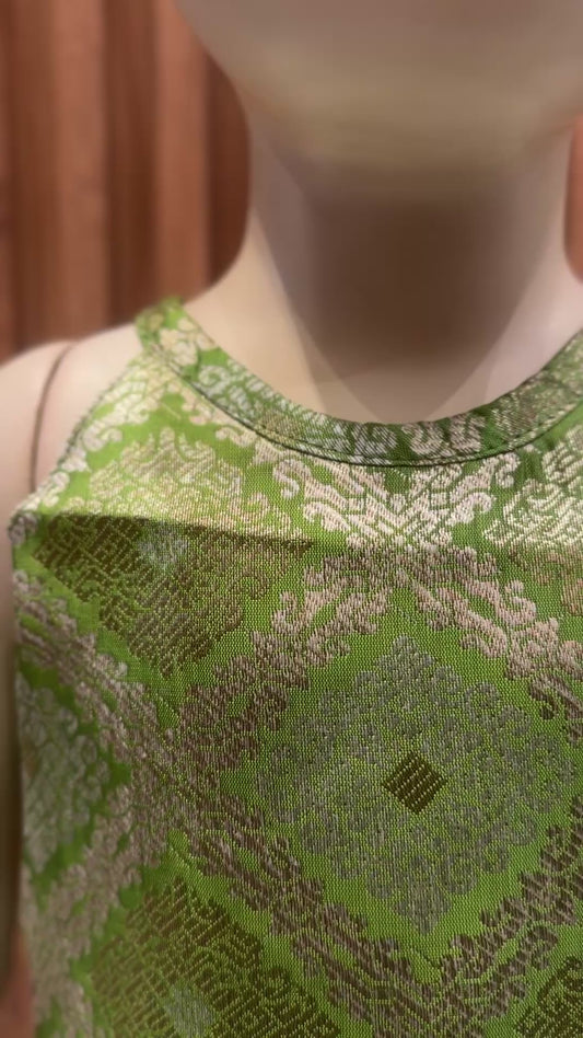 Green Brocade Top and Pant