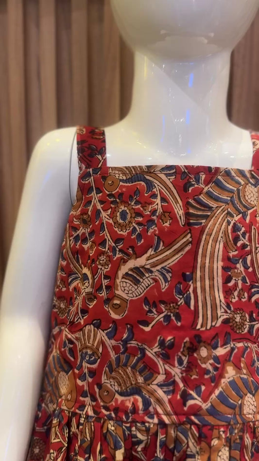 Rust Bird Peplum Set
