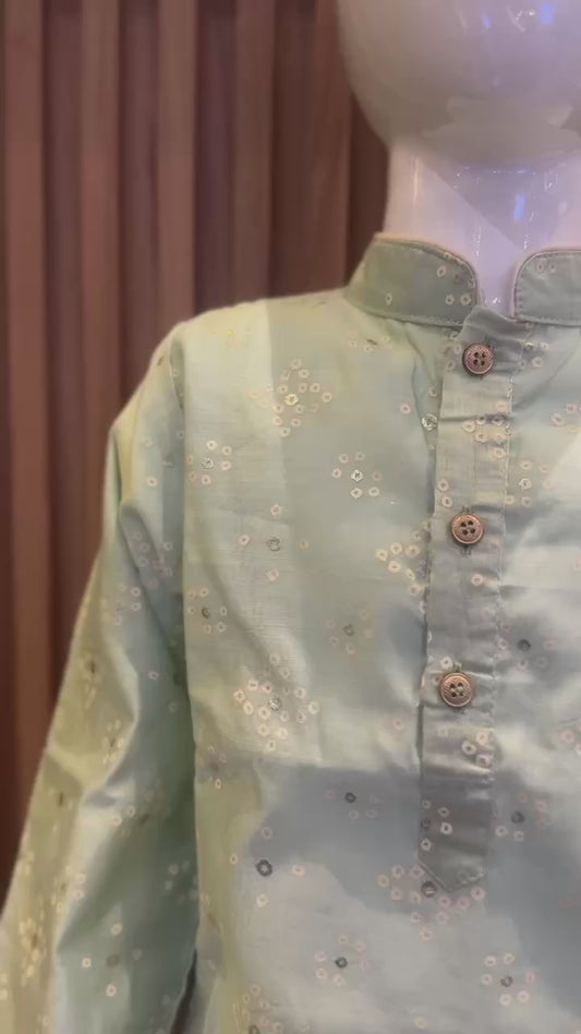 Seafoam Butti Kurta Pyjama