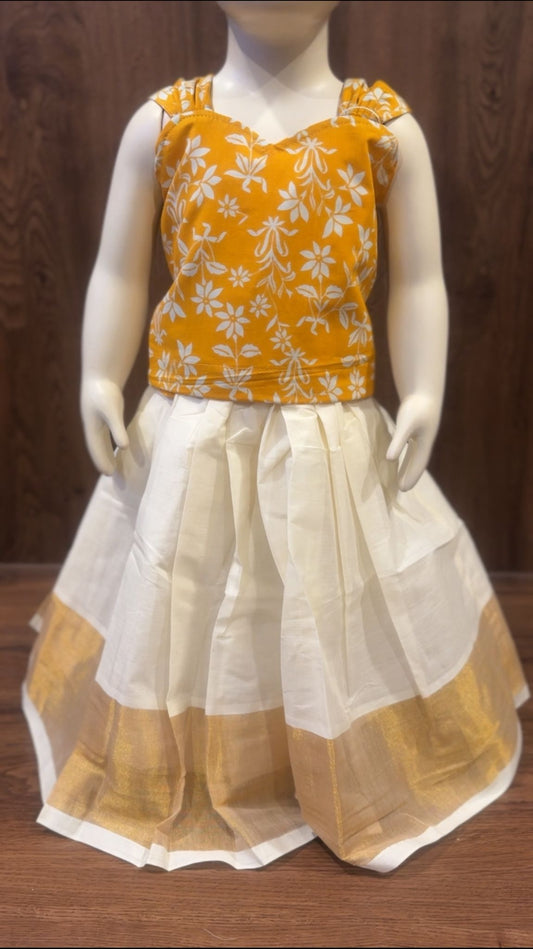 Golden Bloom Pavadai