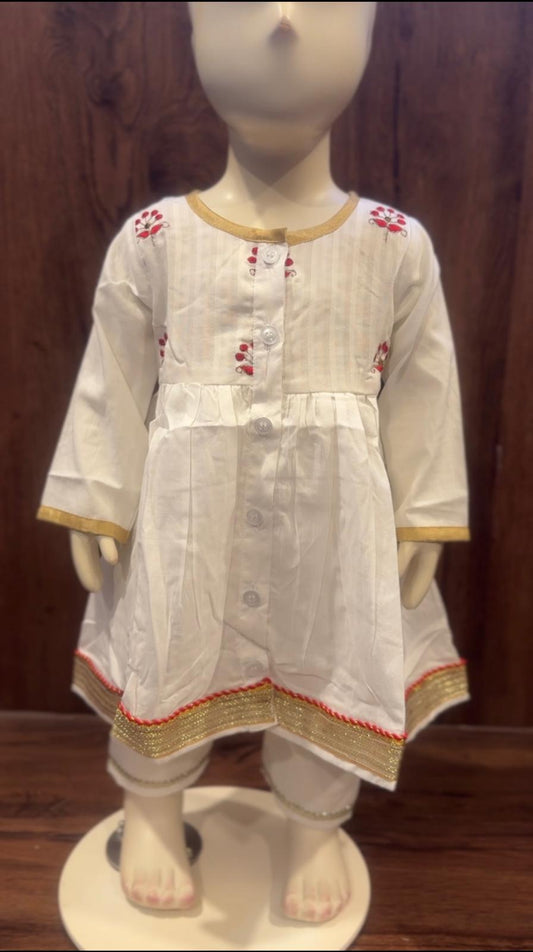 Mull Cotton with Gold Zari Set