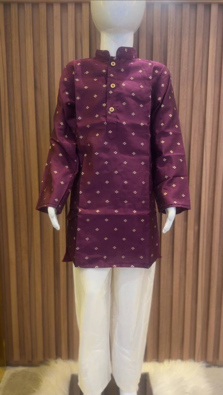 Plum Butta Kurta Pyjama