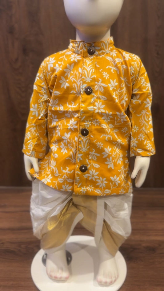 Golden Bloom Kurta Set